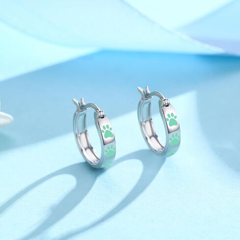 أقراط مخالب من الفضة الإسترلينية عيار 925 على شكل مخلب حيوان القط والكلب والقطط والكلب مجوهرات هدايا للنساء والفتيات in Kuwait