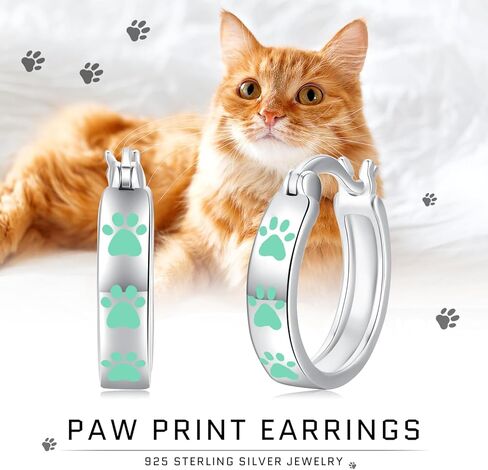 أقراط مخالب من الفضة الإسترلينية عيار 925 على شكل مخلب حيوان القط والكلب والقطط والكلب مجوهرات هدايا للنساء والفتيات in Kuwait