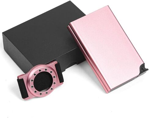 Le Vasty Women's Card Wallet with Airtag Holder, Twin Case Pop Up Airtag Wallet, RFID Credit Card Holder for Women Slim Minimalist, Compact Pocket Metal Wallets for Women… in Kuwait