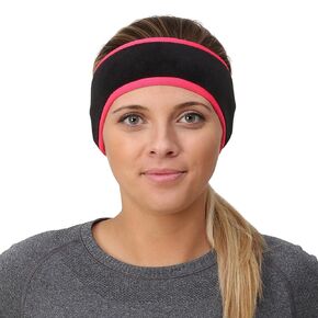 TrailHeads Women’s Ponytail Headband | Fleece Earband | Winter Running Headband - Hunter Orange