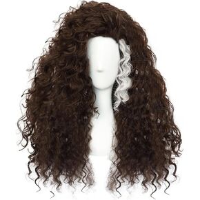 Ebingoo Beehive Wigs Black Wig for Women + Wig Cap Long Black Straight Wig with Bangs Black Cosplay Wig for Women Halloween Costume Anime Party