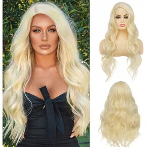 Amnenl Short Blonde Ombre Pink Wig Bob Straight Synthetic Wigs for Women Shoulder Length Middle Part Natural Looking Party Wigs