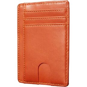 CarrKen Slim Minimalist Wallet for Men, Front Pocket Wallets, RFID Blocking Leather Wallet for Men & Women (Black-Flash) in Saudi Arabia