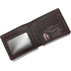 FeiYen Personalized Engraved Wallet for Boyfriend Husband from Wife Girlfriend - Anniversary Christmas Valentines Day Birthday Wedding - I Love You - Men Bifold Leather Wallets for Him
