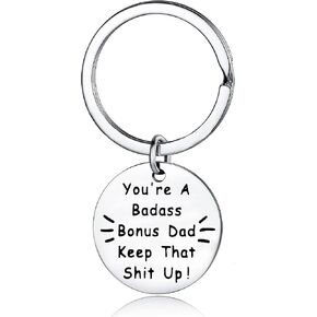 Dad Gifts from Son Daughter Keychain Gifts for Dad Stepdad Key Tags Men Keyrings for Dad Daddy Papa Father Stepfather (Thank You for Being The Dad You Didn't Have to be) in Kuwait