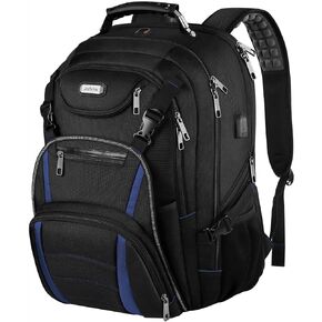 Jiefeike Travel Laptop Backpack, Extra Large Bookbag for Men Women,Basketball Backpack with USB Charging Port RFID Anti Theft TSA Approved College Student Waterproof Bag Fits 17 Inch Computer Notebook