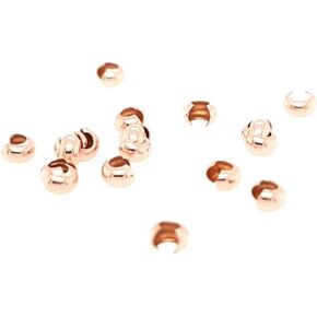 50pcs 925 Sterling Silver Open Crimp Bead Covers, 2.5MM, by CRAFT WIRE