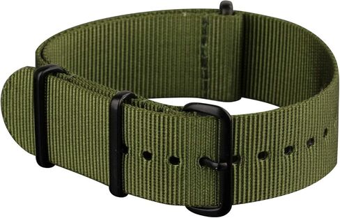 Infantry 20mm 22mm Slip-Thru Watch Strap, Nylon Watch Bands, Replacement Military Watchbands with 4 Rings Stainless Steel Heavy Buckle in Kuwait
