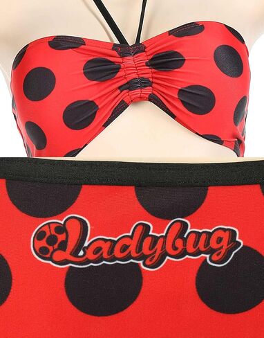 قميص سباحة نسائي كلاسيكي على الشاطئ من Miraculous Ladybug مع بدلة استحمام بكيني برباط جانبي in Saudi Arabia