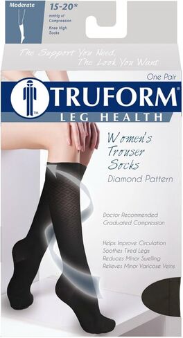 جوارب ضاغطة من تروفورم - 15-20 مم زئبقي، جوارب رسمية للسيدات، بطول يصل إلى الركبة in Kuwait