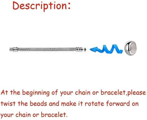 ARTCHARM Rose Gold Rubber Charm Stopper Spacer Bead 925 Sterling Silver for Charm Bracelets in Kuwait