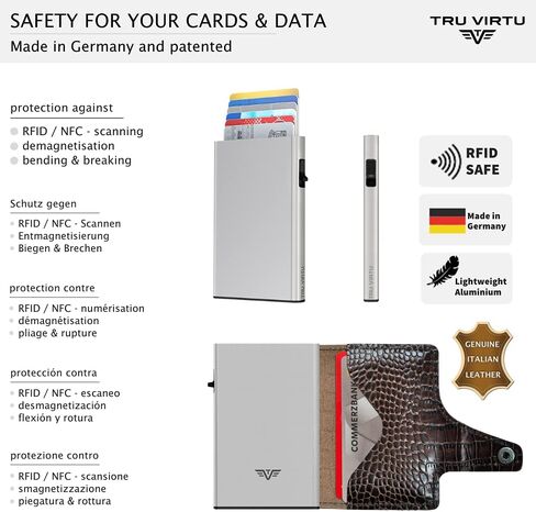 محفظة Tru Virtu مصنوعة من الجلد بنقرة وانزلاق in Kuwait