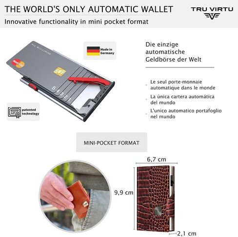 محفظة Tru Virtu مصنوعة من الجلد بنقرة وانزلاق in Kuwait