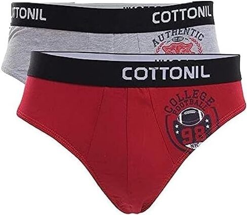 Cottonil Egyptian Cotton For Men set of 2 bikini relax Underwear Soft Comfortable Printed Multicolor in Saudi Arabia