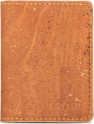 Corkor Slim Wallet for Men, RFID Safe, Vegan Non Leather, Bi-fold Cards Cash in Kuwait
