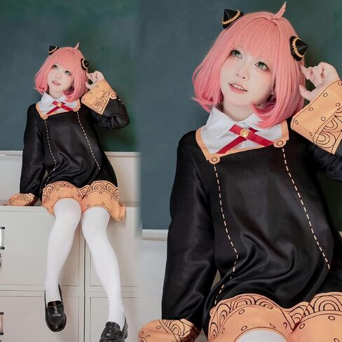 Alyfyto Anya Cosplay، Anya Forger Cosplay، Anya Cosplay حلي أسود الزي الرسمي للفتيات in Saudi Arabia