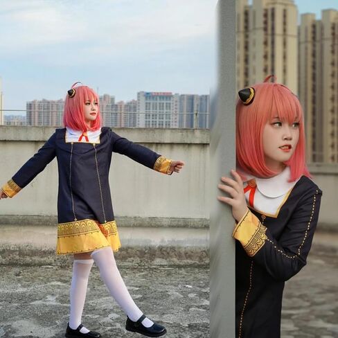Alyfyto Anya Cosplay، Anya Forger Cosplay، Anya Cosplay حلي أسود الزي الرسمي للفتيات in Saudi Arabia