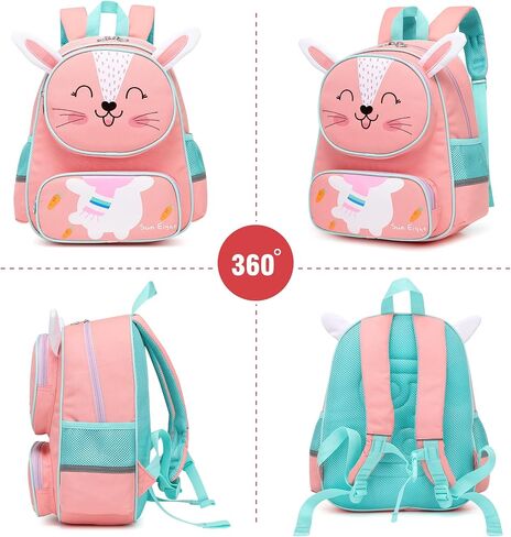 Toddler Backpack for Girls,Cute 3D Cartoon Cat Backpack for Girls,Waterproof Large Space Kindergarten Backpacks,Suitable for 3-9 Years Preschooler Kids Backpacks for Girls Travel Backpack（Cat） in Kuwait