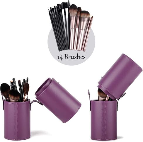 Narwey Makeup Brush Holder Travel Brushes Case Bag Cup Storage Dustproof for Women (Black) in Kuwait