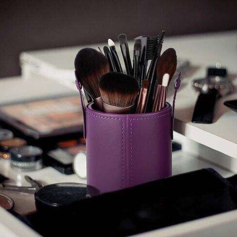 Narwey Makeup Brush Holder Travel Brushes Case Bag Cup Storage Dustproof for Women (Black) in Kuwait