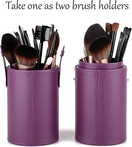 Narwey Makeup Brush Holder Travel Brushes Case Bag Cup Storage Dustproof for Women (Black) in Kuwait