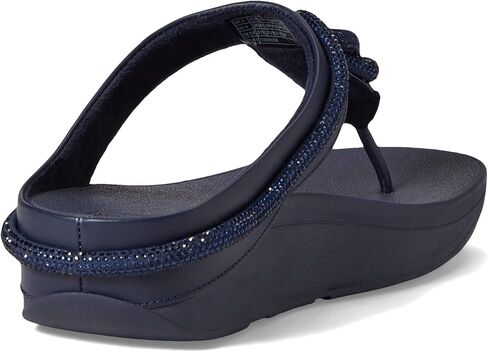 صندل FitFlop Fino مصنوع من الجلد ومزين بكريستال in Saudi Arabia