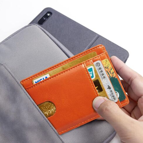 محفظة CarrKen رفيعة صغيرة الحجم للرجال، محافظ جيب أمامية، محفظة جلدية لمنع RFID للرجال والنساء (أسود فلاش) in Saudi Arabia