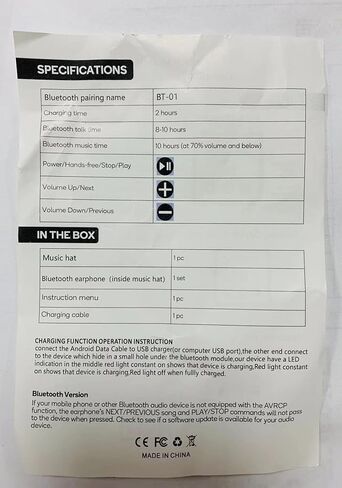 قبعة شتوية دافئة من COTOP للنساء، قبعة موسيقى بلوتوث للنساء والفتيات هدية قبعة صغيرة دافئة للجري والمشي لمسافات طويلة in Kuwait