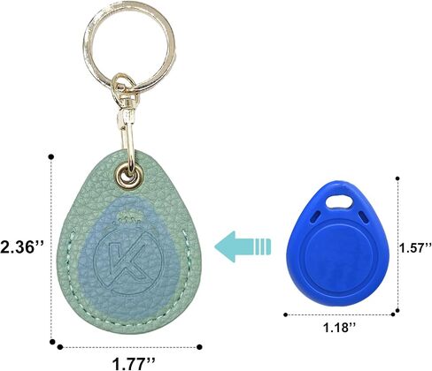 KRSURERICHER Leather Key Fob Holder, Access Card Key Chains RFID Protector, NFC Smart Key tag Case Keychain for Broken Key in Kuwait