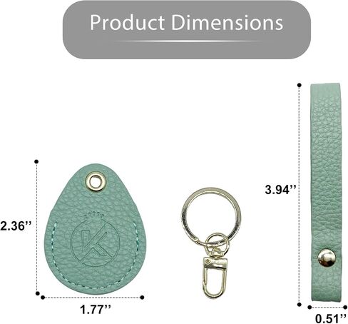 KRSURERICHER Leather Key Fob Holder, Access Card Key Chains RFID Protector, NFC Smart Key tag Case Keychain for Broken Key in Kuwait