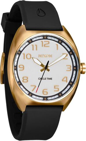 ساعة NIXON Mullet A1365-100m مقاومة للماء للجنسين تناظرية عصرية (وجه ساعة 38 مم، سوار سيليكون 20 مم) in Kuwait