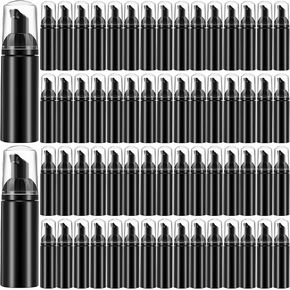 70 Pcs 2 oz Plastic Foam Soap Dispensers Refillable Lash Shampoo Bottles with Pump Mini Eyelash Cleaning Foam Bottle Dispenser for Refillable Travel Cosmetics (Transparent)
