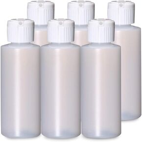 OniSavings Plastic Cylinder Bottles with Flip Top Pour Spout - BPA-Free & Refillable Containers- Durable, Affordable Price - Store Lotion and Any Kind Liquid-Based Products, Size 4 Oz (6 Pack)