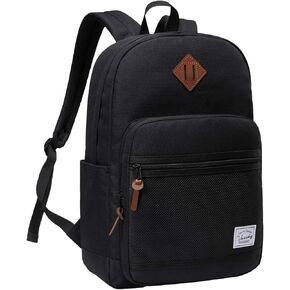 VASCHY School Backpack, Water Resistant Lightweight Casual Backpack for Men Women with Padded Laptop Sleeve Navy Blue