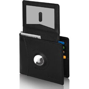 Jowlroel AirTag Wallet for Men - RFID Blocking, 2 ID Window, 12 Card Holders, 2 Bill Dividers, Top Grain Leather Bifold Wallet with AirTag Holder - Stylish Gift Box in Saudi Arabia