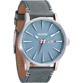 Nixon Men's A105 Sentry 42mm Stainless Steel Leather Quartz Movement Watch