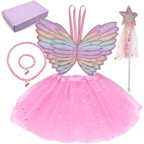 ShaqMars 4 Pcs Dress up Clothes for Little Girls Princess dress up Fairy Costume Set in Saudi Arabia