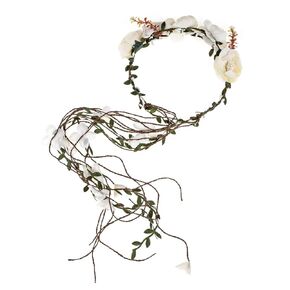 Love Sweety Rose Flower Headband Floral Crown Garland Halo (Rose Red White)