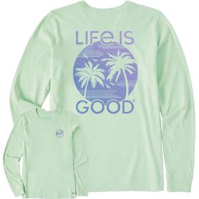 تي شيرت نسائي بأكمام طويلة من Life is Good Retro Palms Crusher-LITE in Kuwait