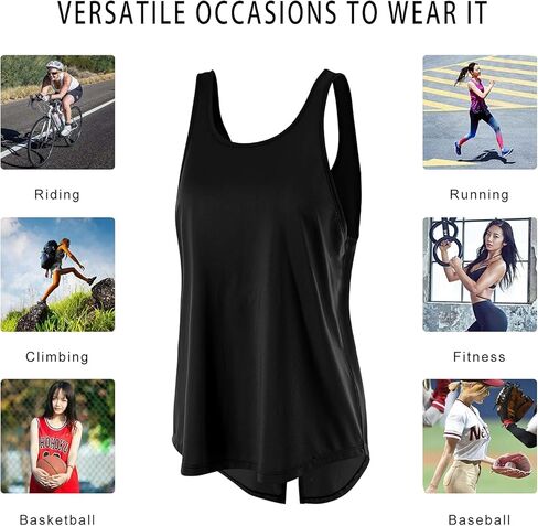 قمصان تانك توب للنساء من LANBAOSI مكونة من 3 قمصان مفتوحة الظهر لليوجا الرياضية والجري in Kuwait