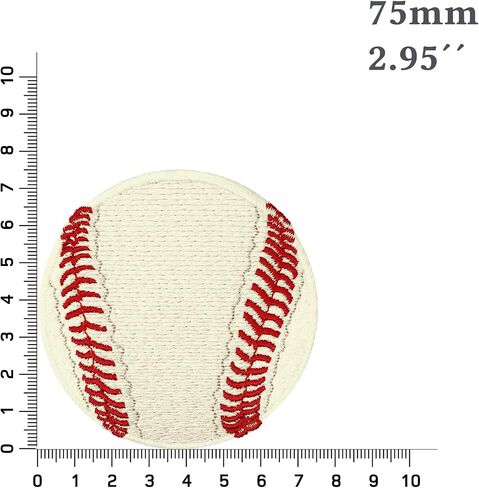 Baseball Patches Iron on Baseball Sticker for All Fabrics | Appliques for Kids Baseball Accessories Baseballs sew on Patch Baseball Stuff | Yellow | 2.95x2.95in in Kuwait