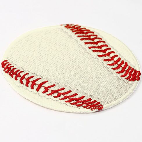 Baseball Patches Iron on Baseball Sticker for All Fabrics | Appliques for Kids Baseball Accessories Baseballs sew on Patch Baseball Stuff | Yellow | 2.95x2.95in in Kuwait