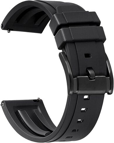 HUAFIY Premium Quality Waterproof Silicone Watch Bands - Choose Color & Width 20mm, 22mm,24mm Rubber Straps.Quick Release Rubber Watch Bands for Men in Kuwait
