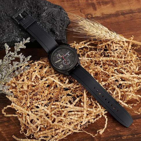 HUAFIY Premium Quality Waterproof Silicone Watch Bands - Choose Color & Width 20mm, 22mm,24mm Rubber Straps.Quick Release Rubber Watch Bands for Men in Kuwait