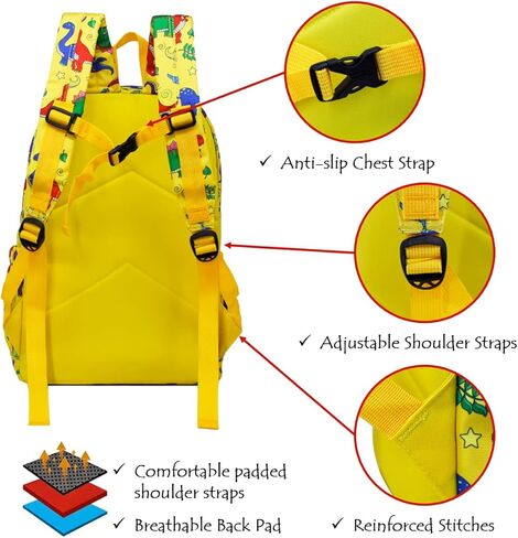 POWOFUN Kids Backpack School Bag Children Water-Resistant Cute Cartoon Travel Rucksack Backpack For Kindergarten Boys Girls with Chest Buckle in Kuwait