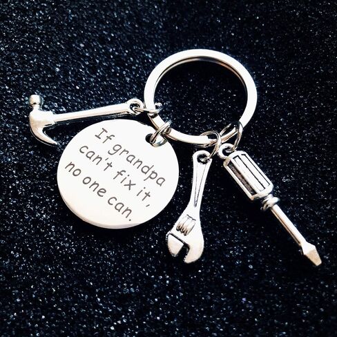 Dad Gifts from Son Daughter, Stainless Steel Keychain Fathers Day Gift Birthday Christmas Gifts for Men (I love you, dad) in Saudi Arabia