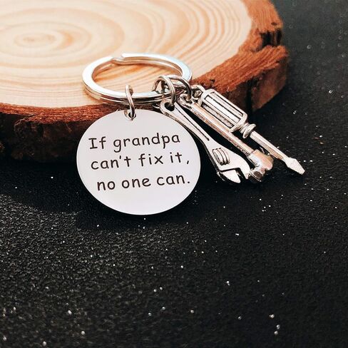 Dad Gifts from Son Daughter, Stainless Steel Keychain Fathers Day Gift Birthday Christmas Gifts for Men (I love you, dad) in Saudi Arabia