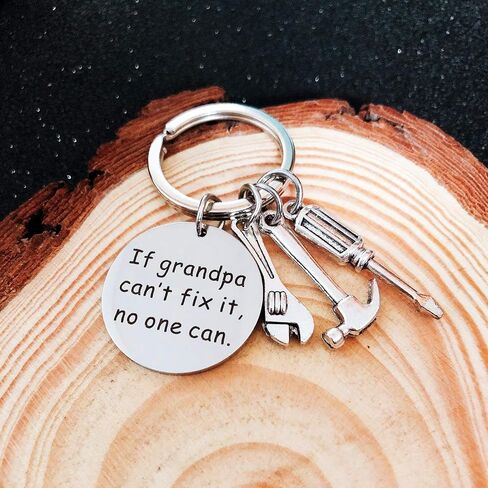 Dad Gifts from Son Daughter, Stainless Steel Keychain Fathers Day Gift Birthday Christmas Gifts for Men (I love you, dad) in Saudi Arabia