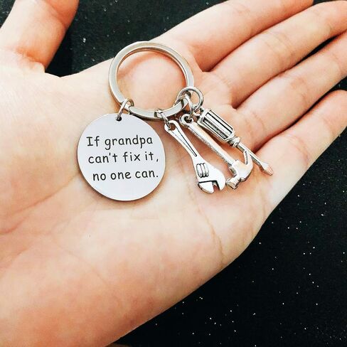Dad Gifts from Son Daughter, Stainless Steel Keychain Fathers Day Gift Birthday Christmas Gifts for Men (I love you, dad) in Saudi Arabia