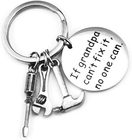 Dad Gifts from Son Daughter, Stainless Steel Keychain Fathers Day Gift Birthday Christmas Gifts for Men (I love you, dad) in Saudi Arabia